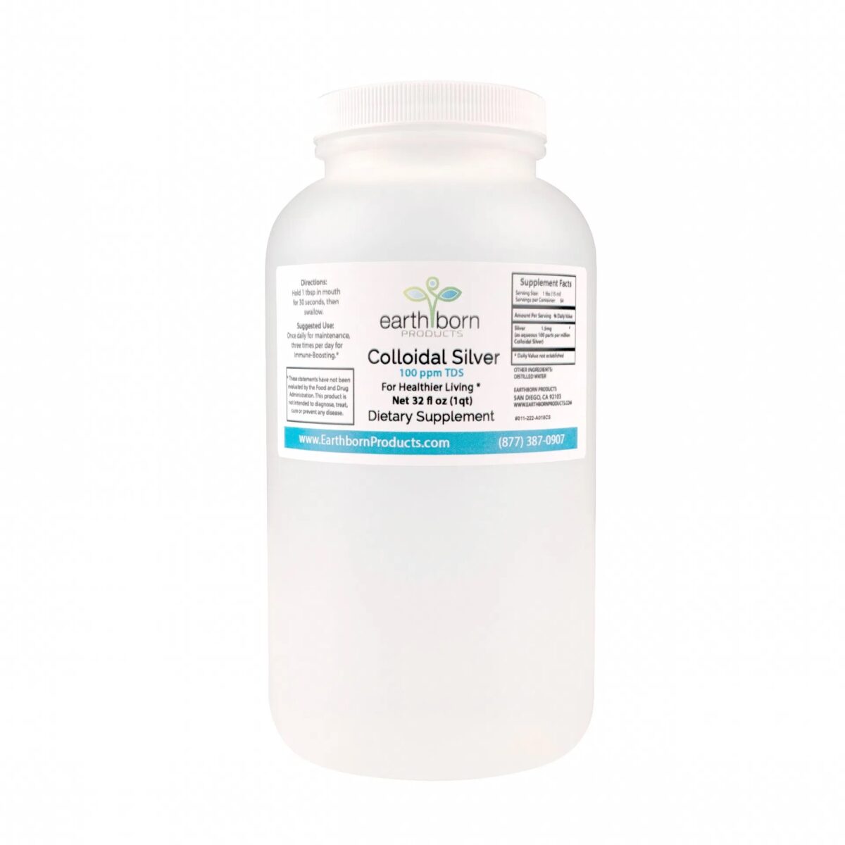 colloidal silver 32 oz earthborn products